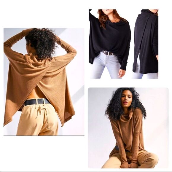 🆕 Free People NWT Juicy Long Sleeve Top in Gold (FP-2) - Picture 2 of 2